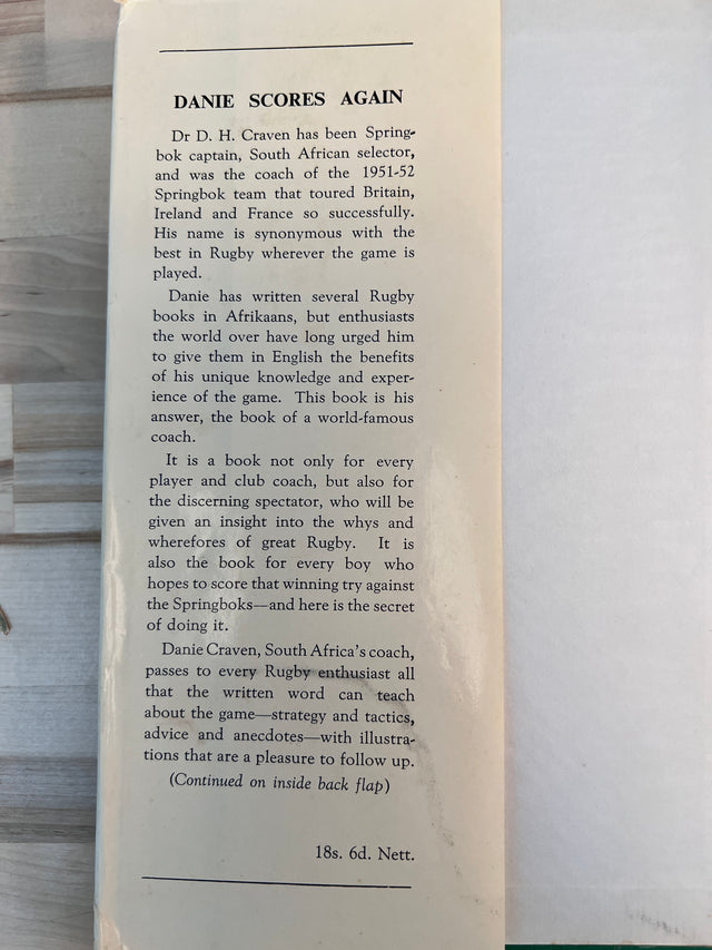 Vintage Rugby Book - by Danie Craven