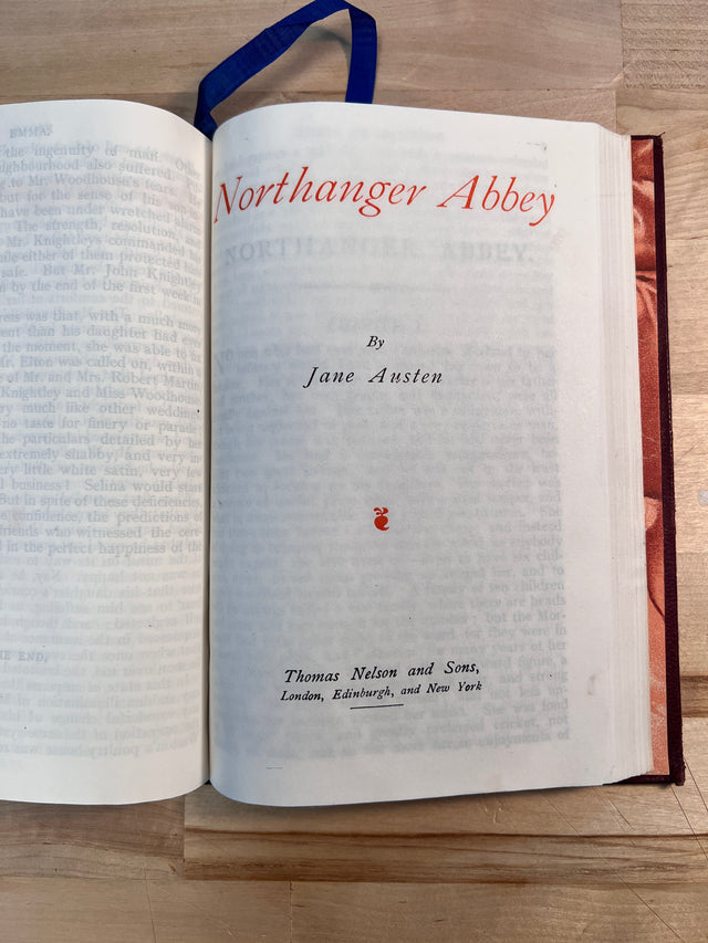 Emma & Northanger Abbey ~ Jane Austen ~ Rare Leatherbound 1900's printing