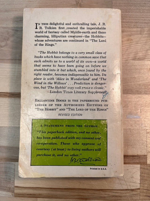 The Hobbit - J.R.R. Tolkien - 1966 paperback printing