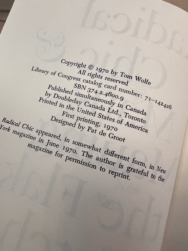 Tom Wolfe Set - 1st Edition, 1st Printings!