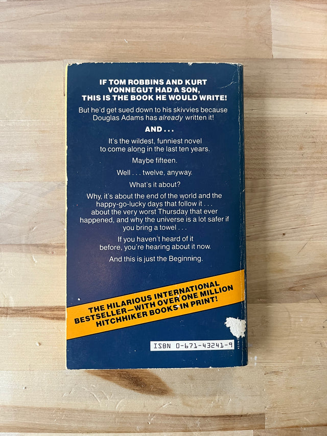 Hitchhiker's Guide to the Galaxy ~ Douglas Adams ~ Paperback, 1981